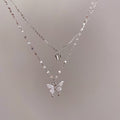 Fashion Jewelry Double Butterfly Necklace Gold Plated Butterfly Pendant Engagement Necklaces For Women Animal Jewelry Anniversary Gift