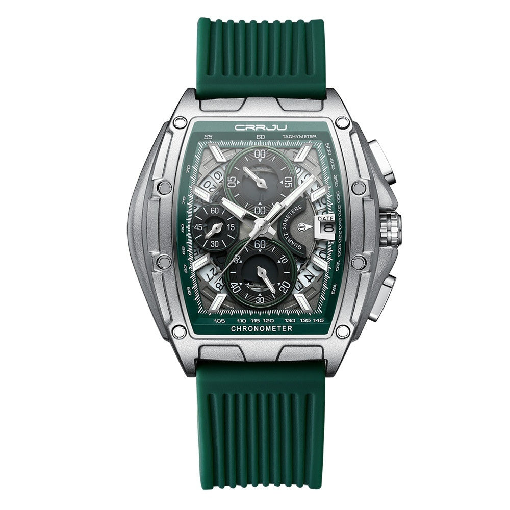 Neutral Waterproof Tape Calendar Multifunction Mens Watch Quartz Watch