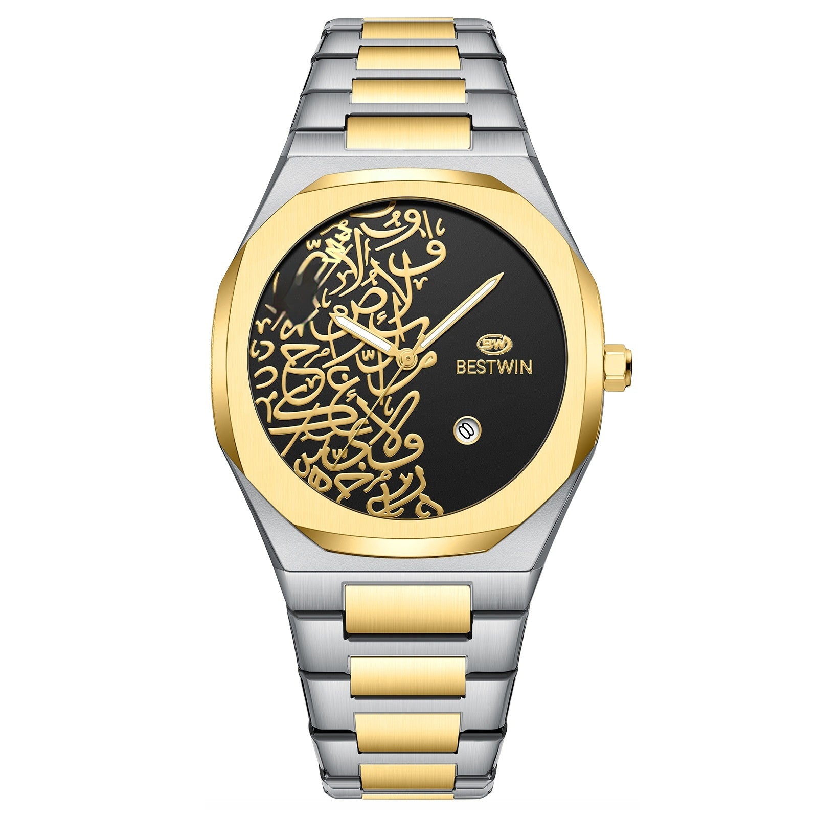 Quartz Mens Watch With A Marble Pattern