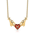 Fashion Red Gemstone Ladies Necklace Pendant